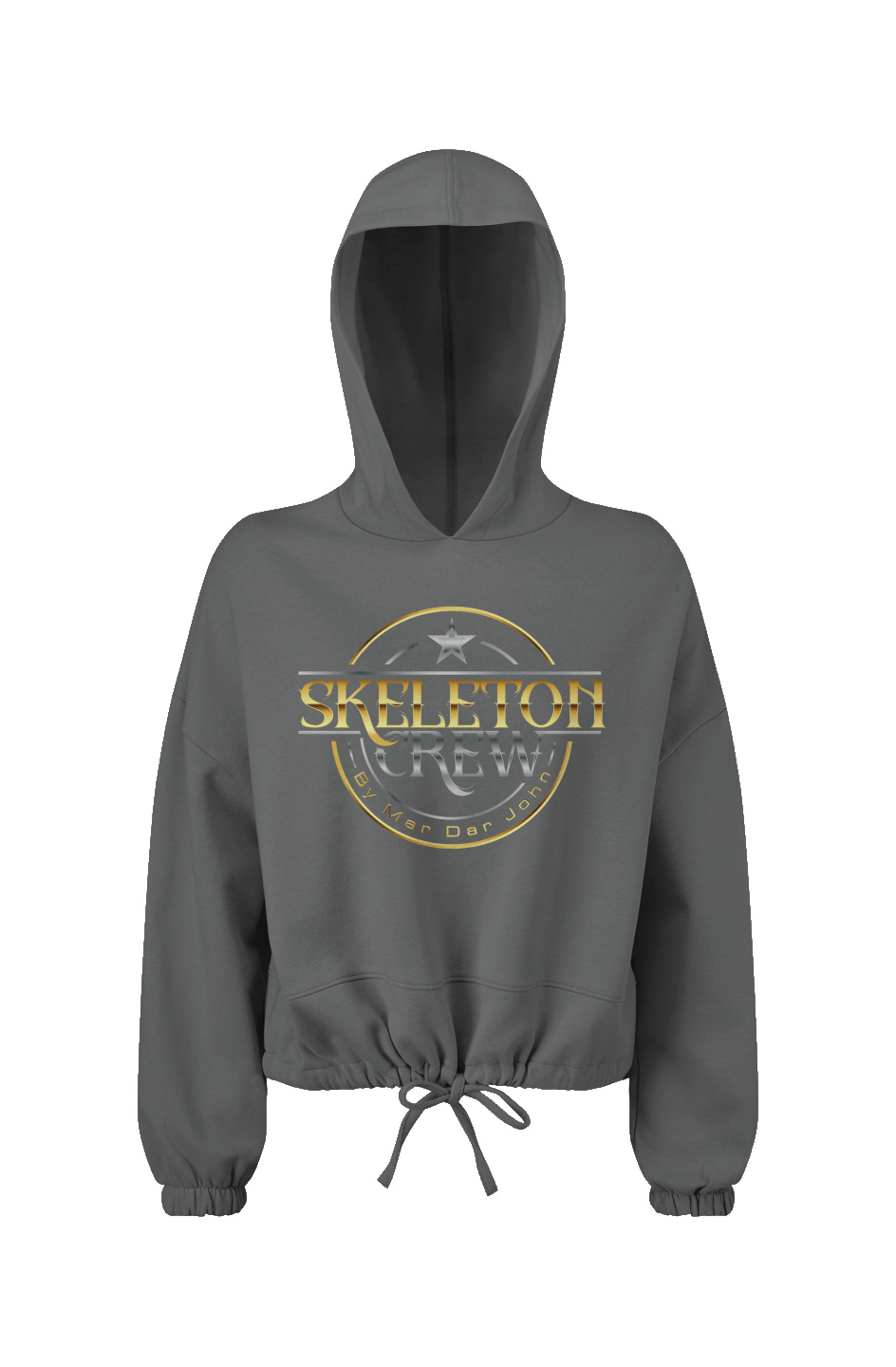 Ladies' Cropped Oversize Hooded Sweatshirt