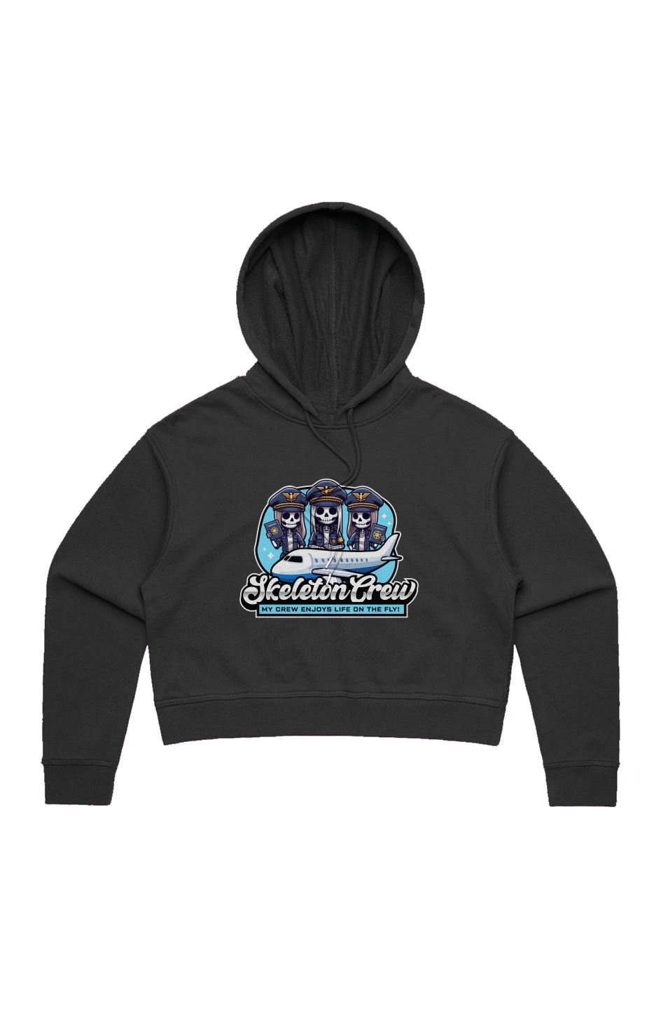 skeleton crew wos crop hood casual streetwear