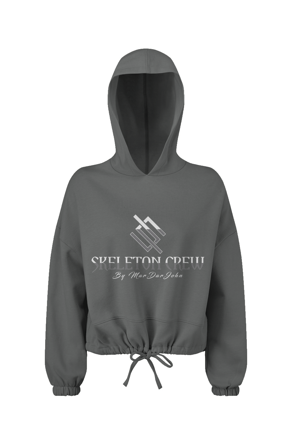 Ladies' Cropped Oversize Hooded Sweatshirt